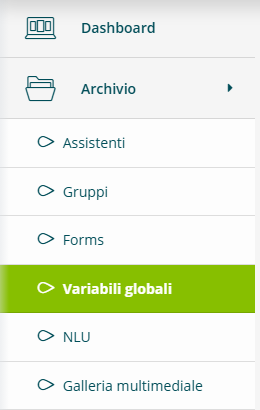 Archivio Variabili globali