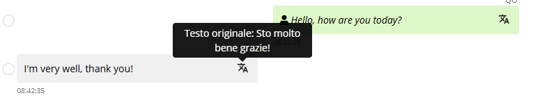 Conversazione automaticamente tradotta