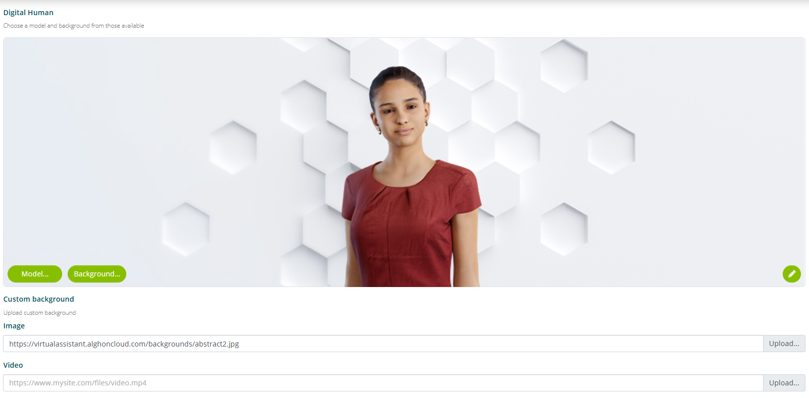 Impostazioni Digital Human