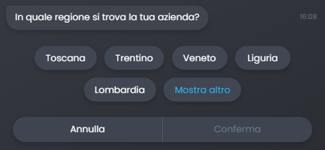Opzione Limita valori mostrati e Mostra altro