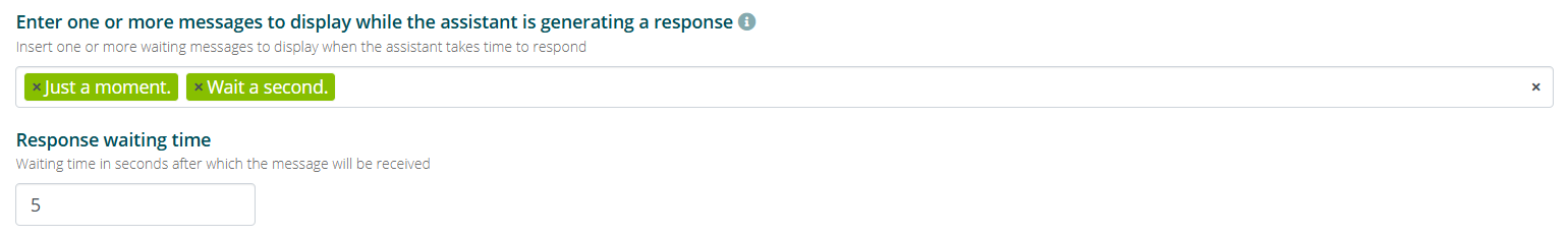 Messaggi di disambiguazione e attesa