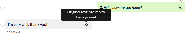 Conversación traducida automáticamente